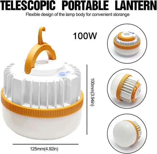 ING Campinglys - LED Teltlys for Camping - Lett Utendørs Teltlys