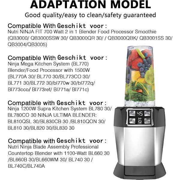 ING 16oz Blender Kopp Set - 6 Delar - Reservdelar