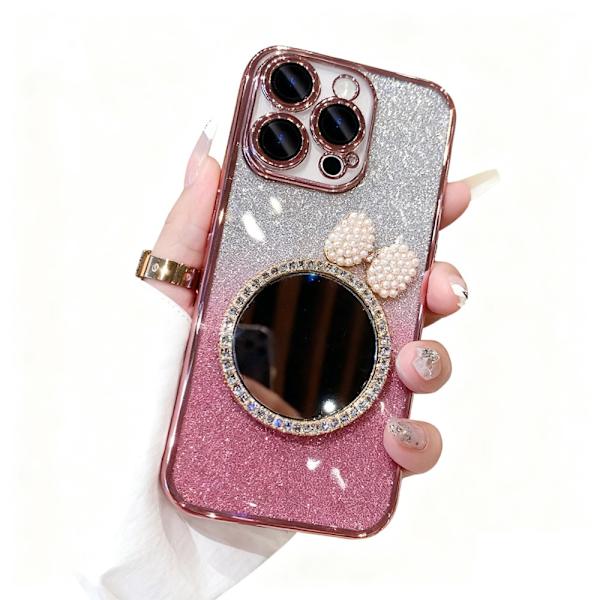 ING iPhone 16 Pro telefoncover, gradientfarve, rosaguld