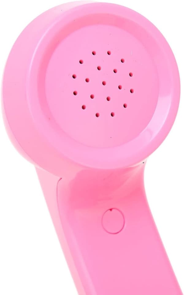 ING Retro Telefon Håndtsett Erstatningsmottaker for Smarttelefoner og Datamaskiner (Rosa)