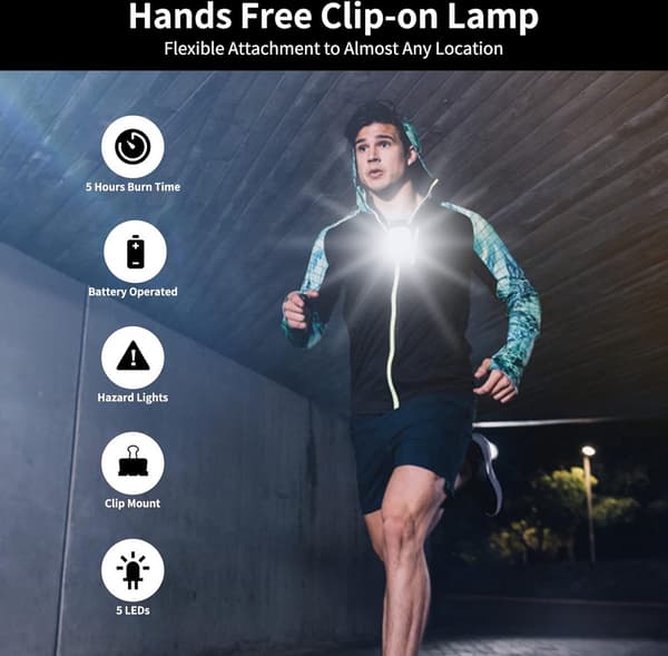 ING Løpelys, brystlampe, brystlampe løping, brystløper, USB oppladbar