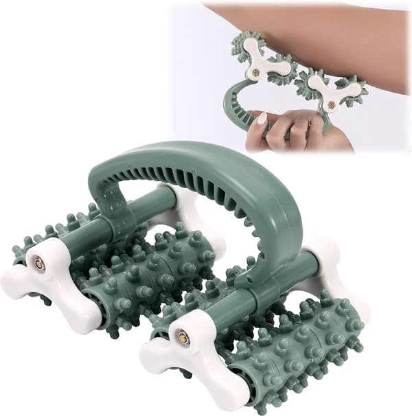 Massageutrustning - Ben fascia roller - Muskelroller - Grön