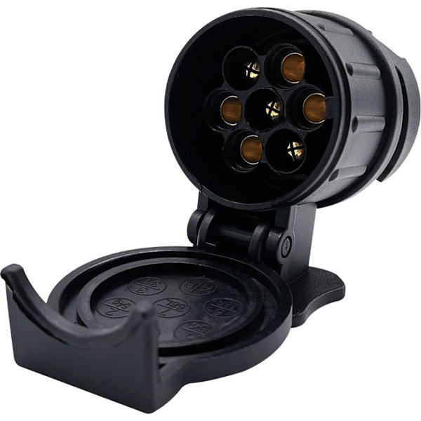 Tilhengeradapterplugger - 2 stk - Svart - Universalplugg - 12V