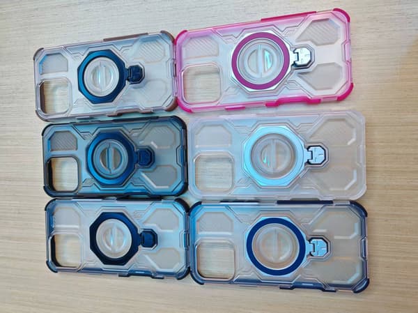 iPhone 17 Pro puhelinkotelo, läpinäkyvä violetti iPhone 17 Pro