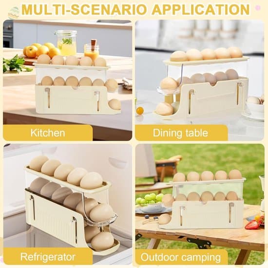 Eggbrett kjøleskap - eggboks - eggoppbevaringsskap - automatisk eggdispenser - 1 stk