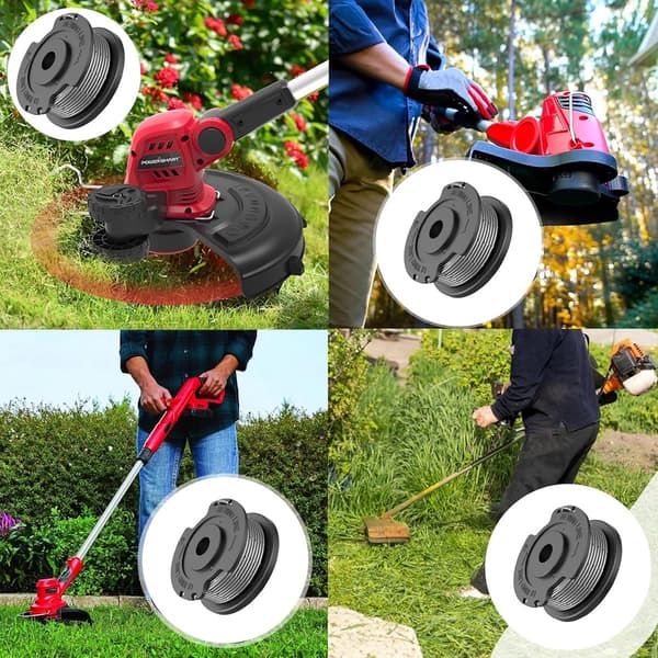 ING Klippelinjesett - 4 stk. spoler egnet for Bosch trimmer gresstrimmer F016800351 - Spole for gresstrimmer - Lengde: 6m, Ø 1.60mm -