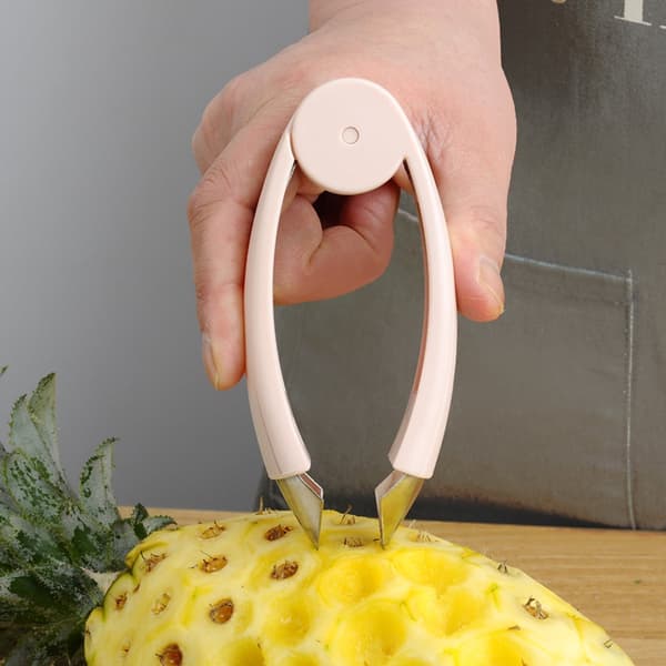 ING pitters i rustfritt stål, egnet for å kutte ananas, jordbær og tomater (2 stykker * 2)