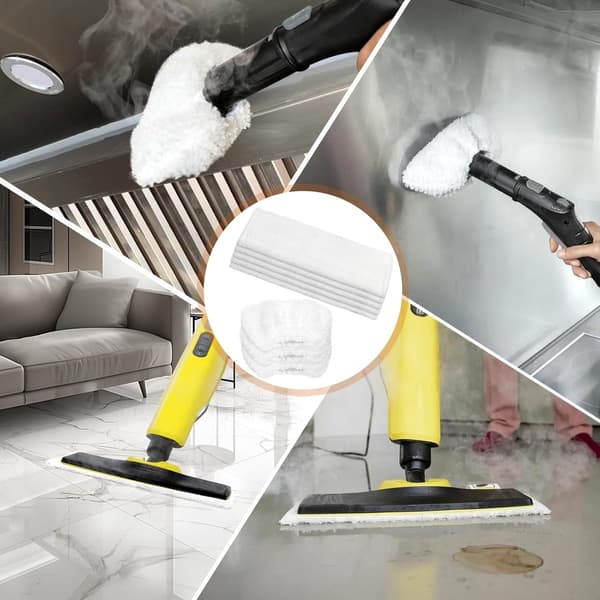 ING Damprenser Tilbehør 10 Stykker Tilbehør til Kärcher Easyfix Sc2 Sc3 Sc4 & Sc5 Moppepude Mikrofiberklude Vaskbare Mikrofiberklude