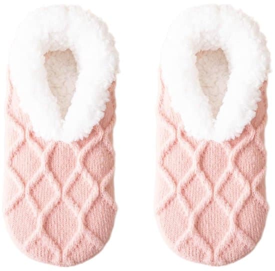 Damesko og sokker - Varme vintergulvsokker - Bløde sokker - Ekstremt komfortable damesko - One size - Pink