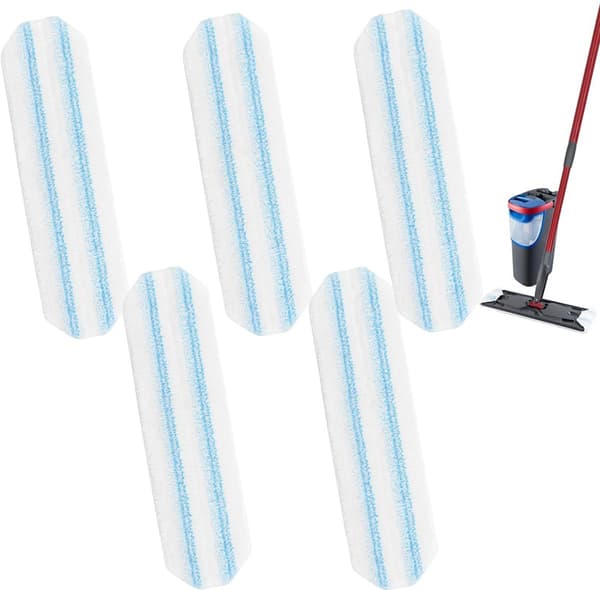 5-delt moppepude passer til Cedar H2pro moppesystem 11 x 40,5 cm Genanvendelig passer til Vileda H2pro fladmoppe genopfyldning moppehoved moppepuder maskinvaskbar moppeklud nem