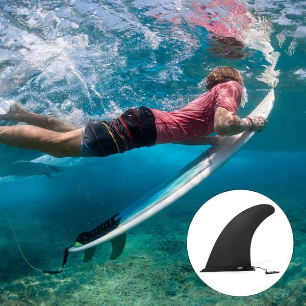ING Universal 20 cm Udtrækkelig Surfbræt- og Paddleboard-finne, Forstærket Erstatningsfinne til Paddleboard-tilbehør