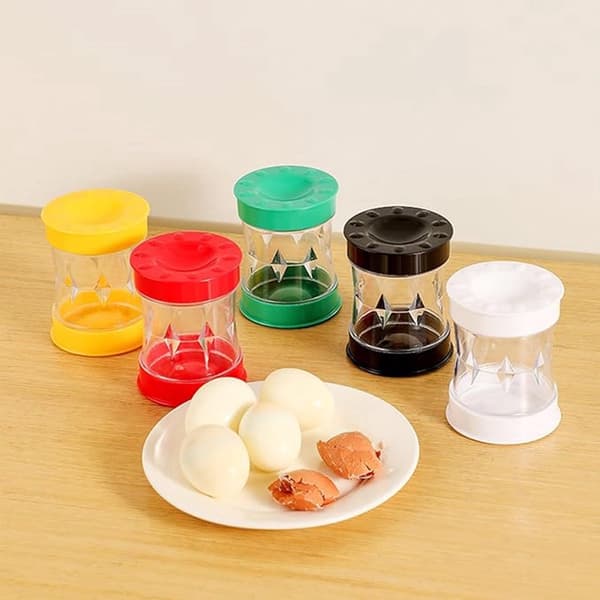 ING Eggeåpner Egg Cracker Eggeskallåpner Skrellermaskin for Kokte Egg Eggeskallåpner for Hardkokte Egg for Åpning av Egg og Vaktel-egg