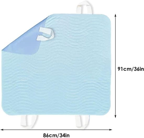 Vandtæt underlag 86x91cm – Vaskbart beskyttelsesunderlag – 4-lags konstruktion – Polyesterfiber + TPU