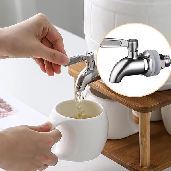 Dryckesautomat i rostfritt stål - 16-24mm - extra kran