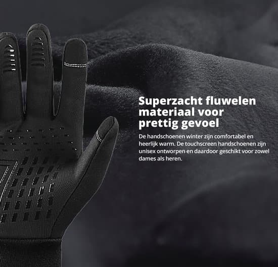Vandtætte og vindtætte handsker Touchscreen-handsker - Sort - Herre - Størrelse L