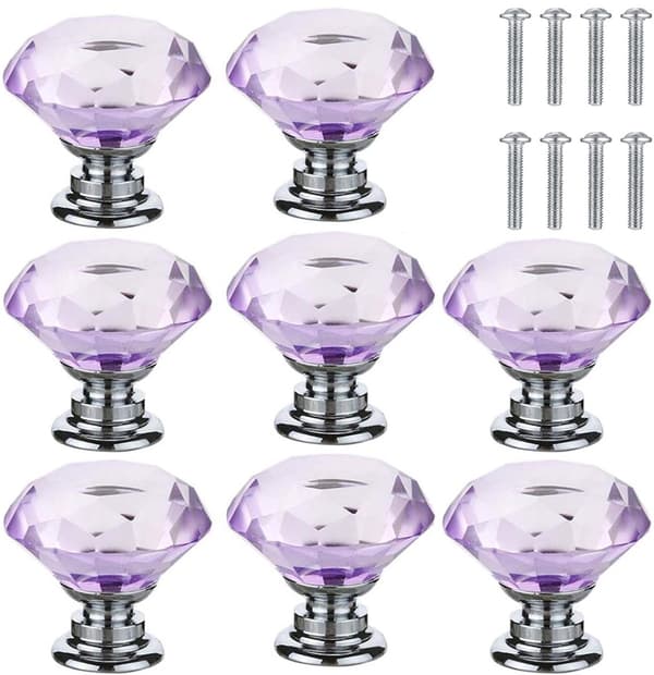 ING 8 runde skabsknopper - 30 mm diameter - skabsknopper - møbelknopper - (sort)