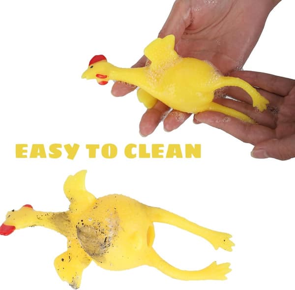 ING Morsomme Squishy Leker Kylling & Egg – Stressreduserende Klemleke for Voksne & Barn (9*6cm)