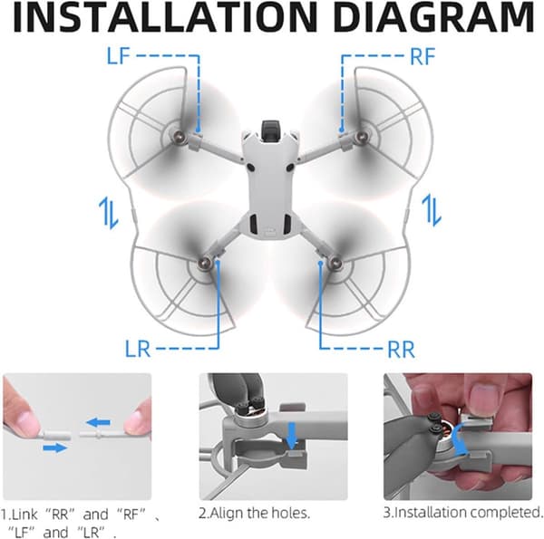 Passer for DJI Mini 4 Pro Drone – Propellbeskyttelse (Antikollisjon) (Drone Tilbehør)