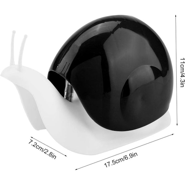 Snegleformet sæbedispenser - (120 ml, sort)