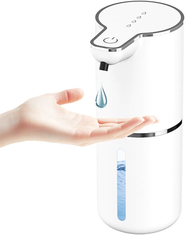 Såpedispenser - Automatisk sensor såpedispenser - Veggmontert 350ml - Justerbar hvit