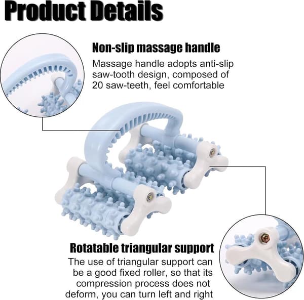 Massageutrustning - Benfasciarulle - Muskelrulle - Blå