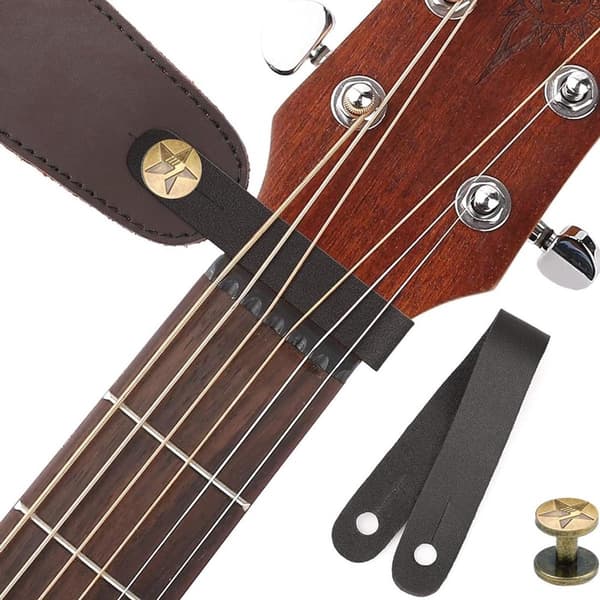 ING 4-delad ukulele gitarrband knoppar, knoppadapter - 21cm (brun + svart)
