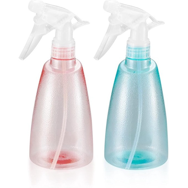 Sprayflaskor för växter och hushåll - 2-pack - Rosa/Grön - Plast