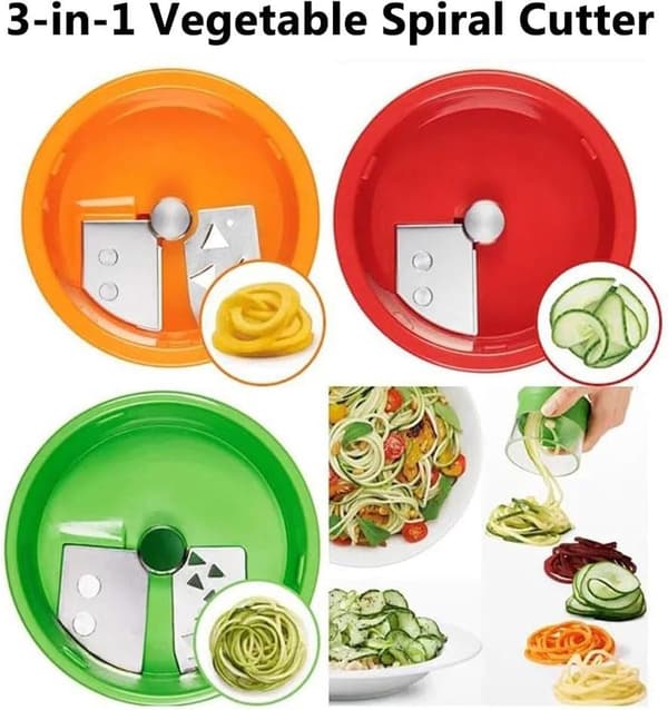 Grønnsaksspiralizer 1 stk spiralizer grønnsakskniv squashkutter pastakutter grønnsakspastakutter 3-i-1 spiralizer for squash