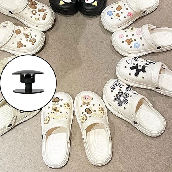 ING Croc Clog Sko Reparationsdele, 20 Stykker Nitter, Sort