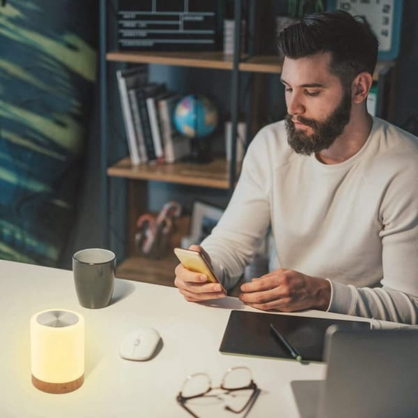 Natlampe - Trækorns Ambient Lys - Dæmpbar Touch Lampe