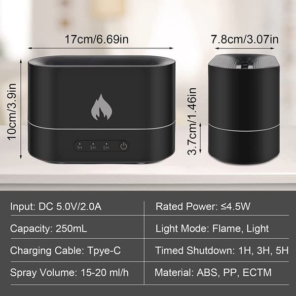 ING Aroma diffuser, BPA-fri, aromaterapi, luftfugter, ultra-stille ultralydsfugter, aromaterapi