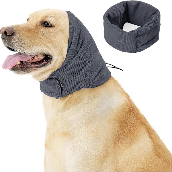 Hundeøremuffer - Øremuffer, pleie (grå, L: omkrets 45-60 cm)