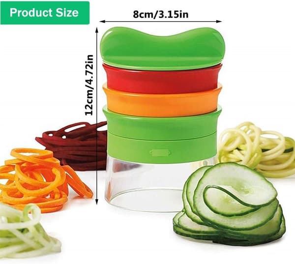 Grønnsaksspiralizer 1 stk spiralizer grønnsakskniv squashkutter pastakutter grønnsakspastakutter 3-i-1 spiralizer for squash