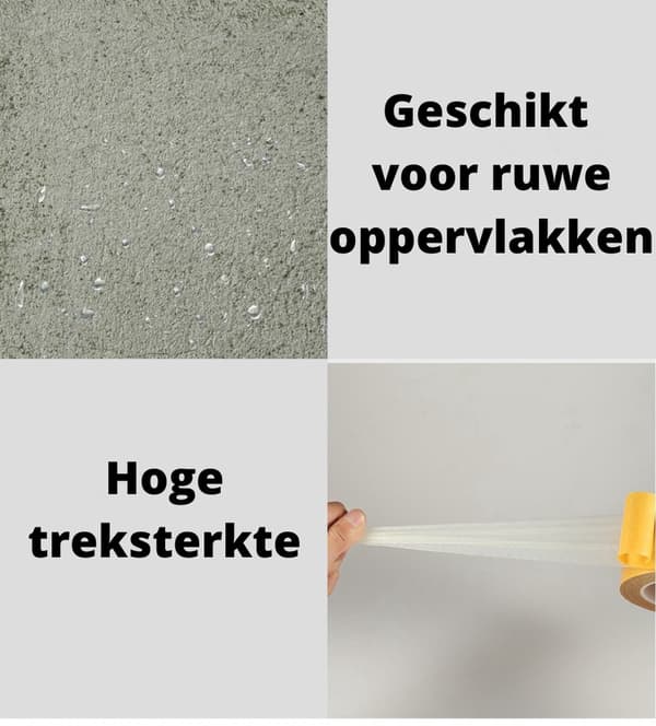 Dubbelhäftande tejp - 50mm × 20m - 2 rullar - Extra stark dubbelhäftande tejp - 280 mikron