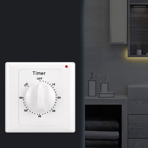 Nedtellingbryter 30 minutter Nedtellingstimer Bryter Mekanisk Nedtellingstimer Stikkontakt Timer Bryter Timer Lysbryter med Timer Timer Stikkontakt Hvit
