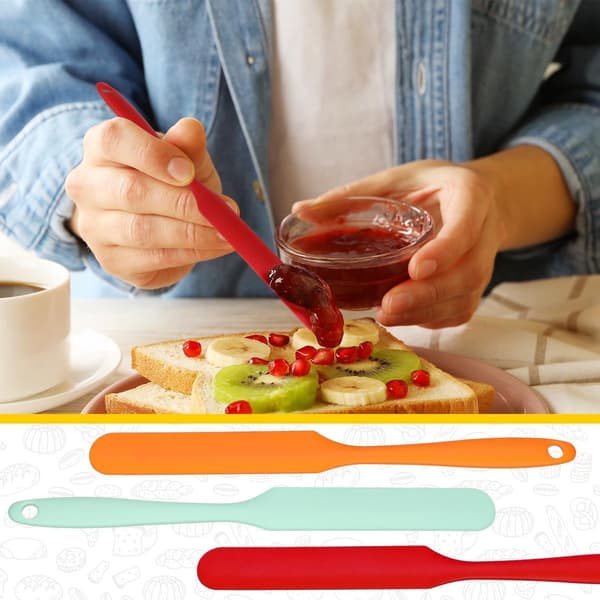 3-delars set - Silikonspatel - Pannkaksspatel - Skrapa - 24 cm
