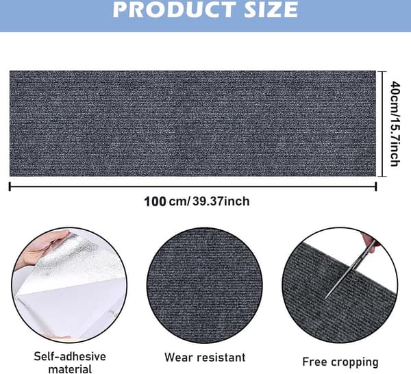 Passer for sofaer og stoler - Klorematte for katter - Kuttet størrelse - 40 x 100 cm