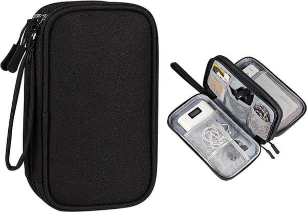 ING Opbevaringsboks - Datakabel opbevaringspose - Sort - 21x12.5x6cm