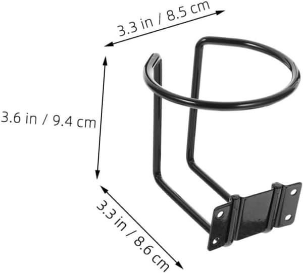4-osainen mukiteline - Talouspaperiteline - Riippuva mukiteline - Musta
