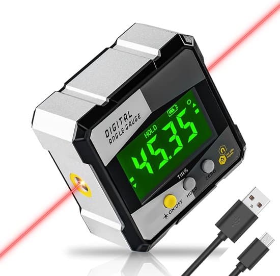 Digital vinkelmåler - 360° magnetisk vaterpas - LCD-display - med opbevaringspose