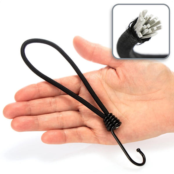 20-pack Elastiska Band - Elastiska Gummiband - Tält Elastiska Band - Trädgårdsaffisch Elastiska Band - Svart