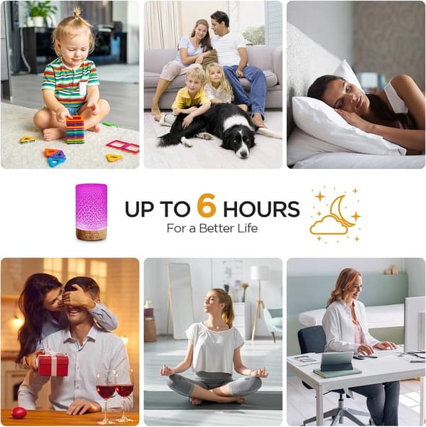 Æterisk oliediffuser, aromaterapi, 150 ml, elektrisk ultralyd æterisk oliediffuser med luftfugter, 7 LED-farver, til hjemmet, kontoret, huset, yoga