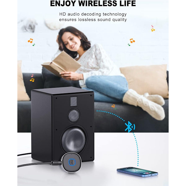 Equivera Bluetooth Transmitter, Bluetooth Receiver, 2-i-1, Bil