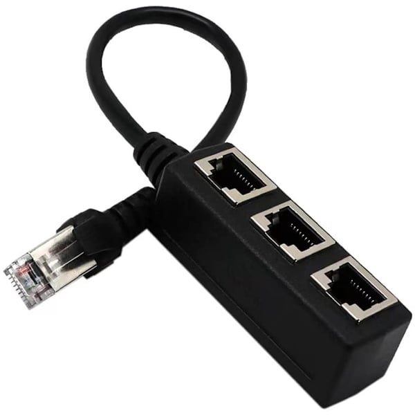 Plugg til tre-buss LAN-Ethernet splitter - Ethernet-tilkoblingssplitter