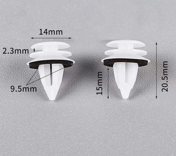 ING Interiør trim clips - 100-styks pakke - Fastgørelsesclips - Dør trim paneler - Plastmateriale