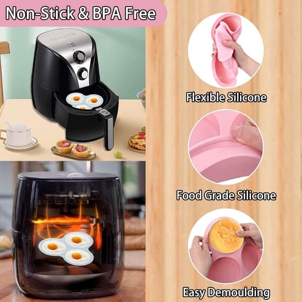 ING Silikone airfryer forme, airfryer forme, genanvendeligt airfryer tilbehør, fødevaregodkendte foldbare silikonebageplader