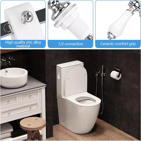 Keramisk toiletskyllehåndtag - Toiletskyllehåndtag, erstatningshåndtag til toilettank