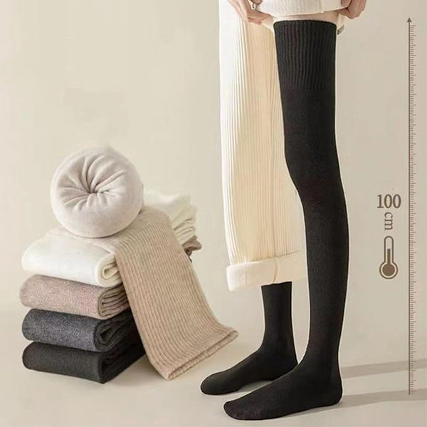 Knæhøje strømper - Over-knee strømper - 100 cm længde - Størrelser 36-40 - Sort