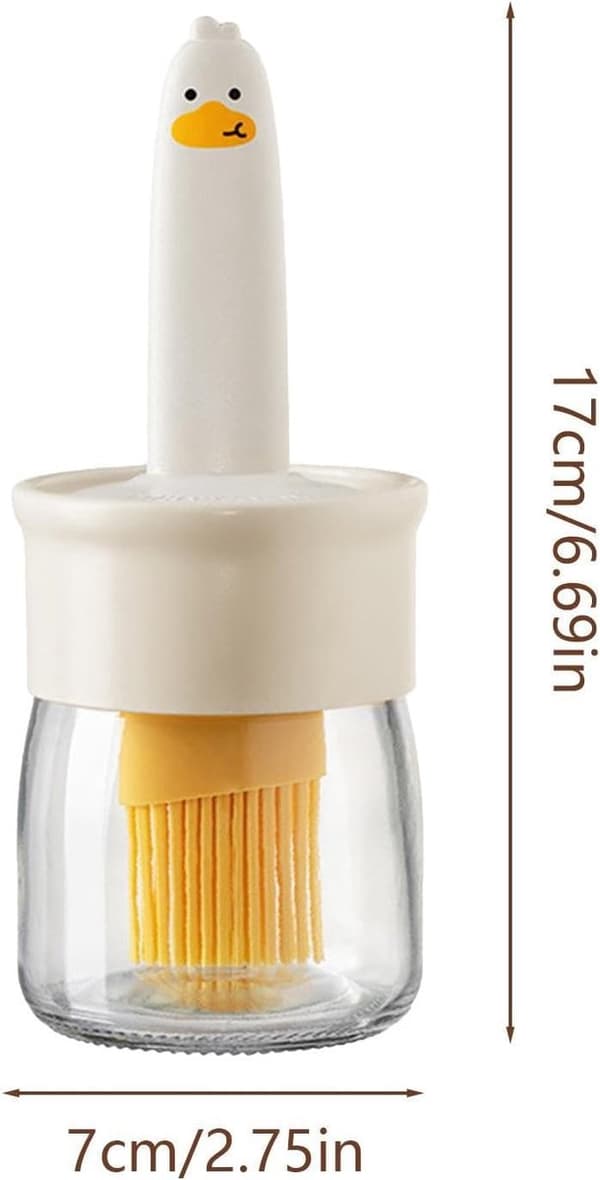 Öljyharja, keittiö, pullo, öljy, keittiö, 2-in-1, silikoniharjalla, pullon öljyharja, 180 ml