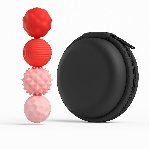 ING 4 Rosa/Röda Stressbollar - Sensorisk Övning